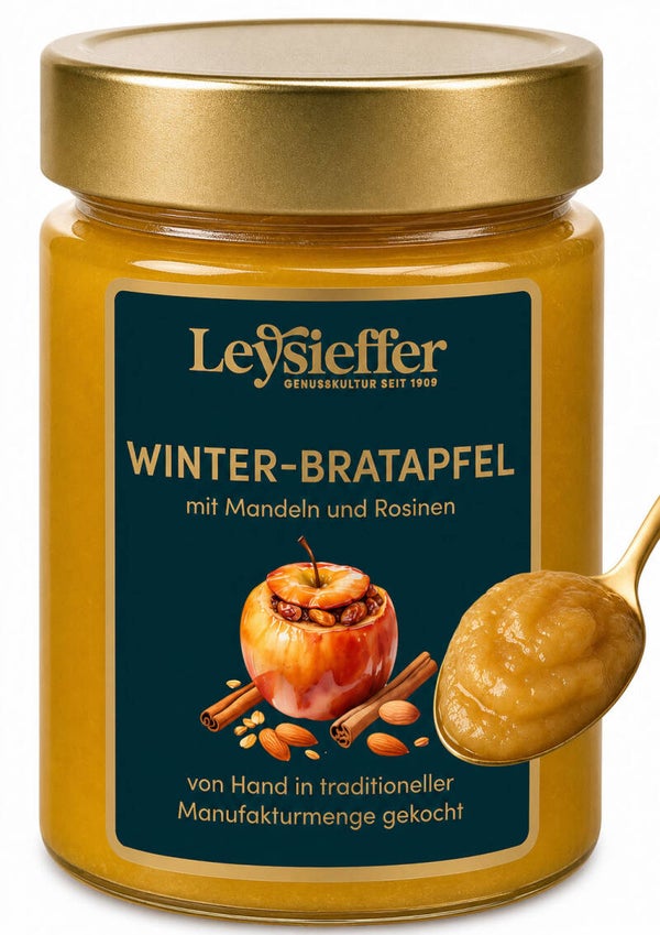 LEY FRUCHTAUFSTRICH WINTERBRATAPFEL MIT MANDELN UND ROSINEN 200g - 4,35€/Stück