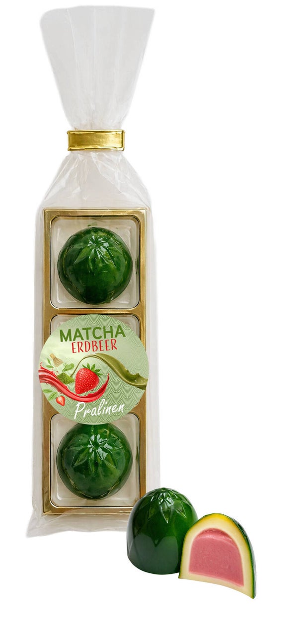 Süße Naschpause "Jahres-Trio" Pralinen Matcha Erdbeer - 2,38€/Stück