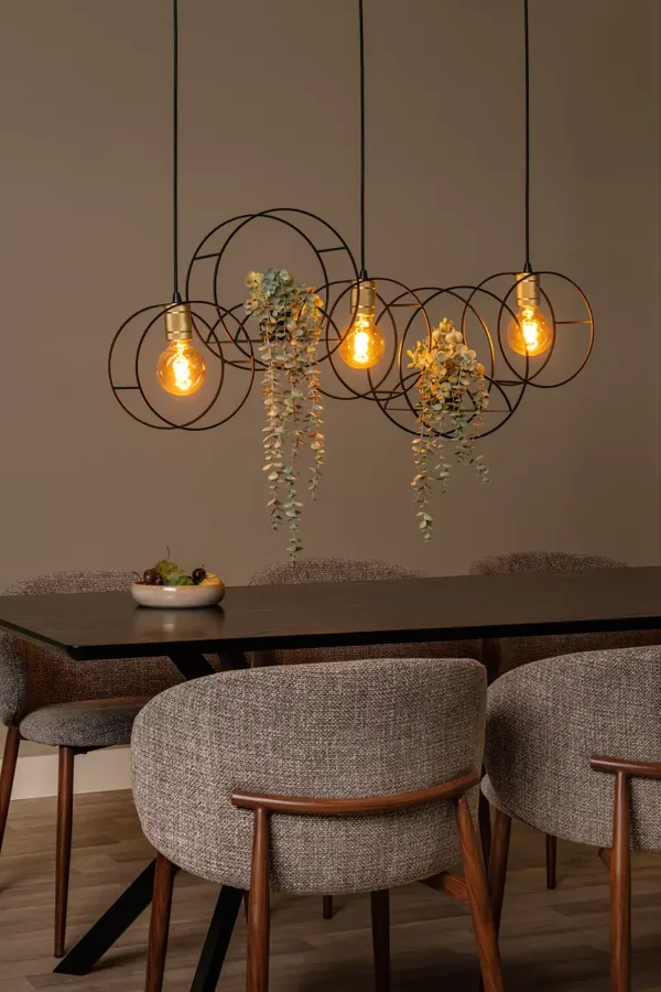 Lucide CIRCLE - Hanglamp - 3xE27 - Zwart