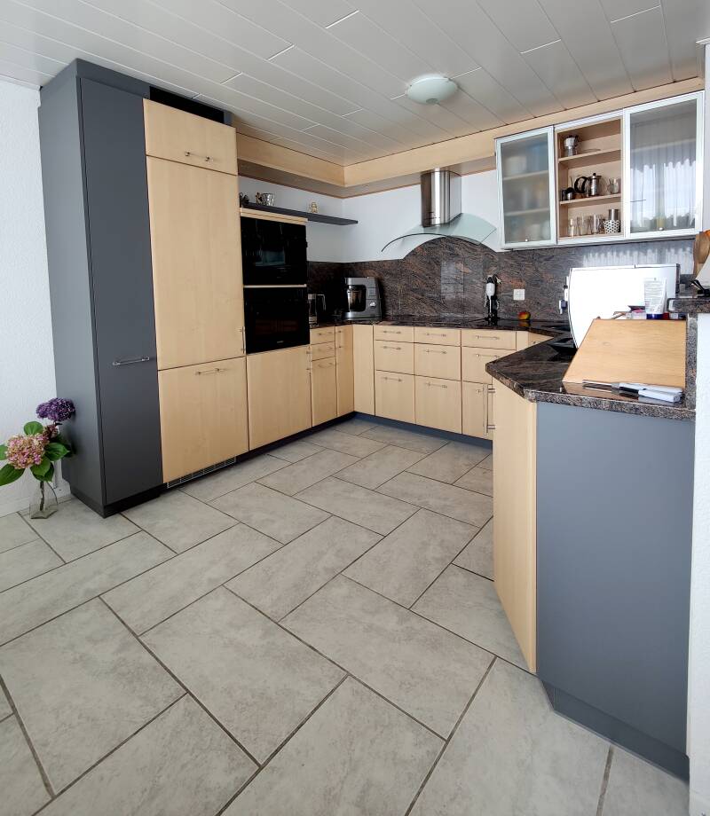 Küche Teilfolierung grau