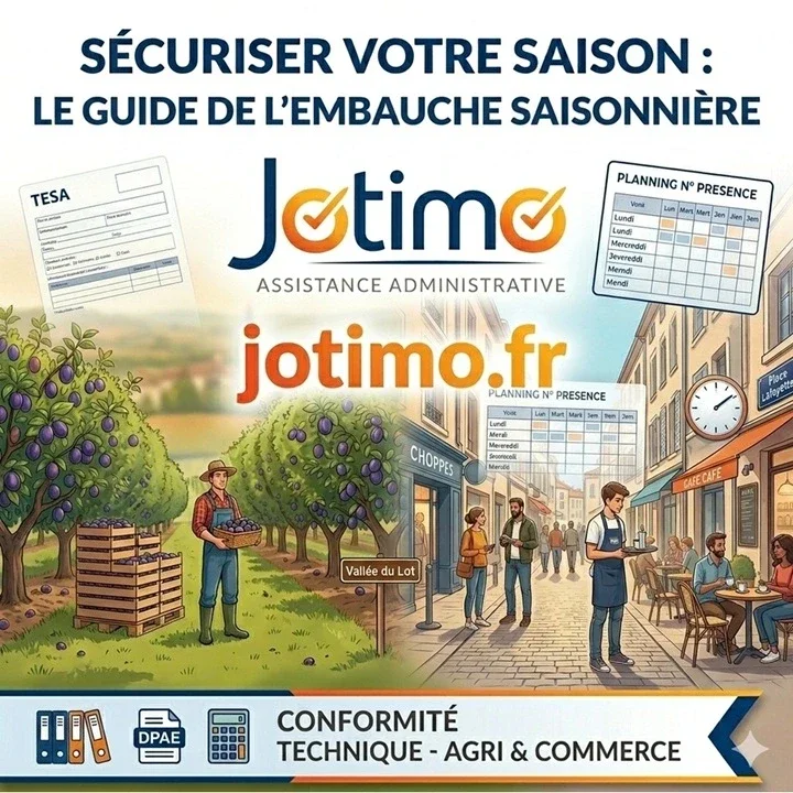 Guide de l'embauche saisonnière en Lot-et-Garonne pour agriculteurs et commerçants - Expertise Jotimo Villeneuve-sur-Lot.