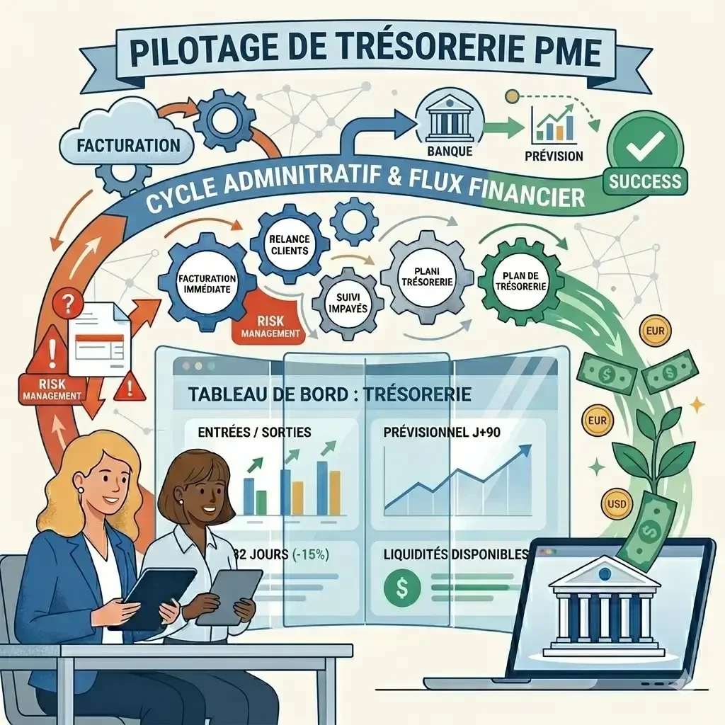Gestion de trésorerie par JOTIMO à Villeneuve-sur-Lot : facturation, relance client et optimisation du cash flow pour dirigeants de TPE