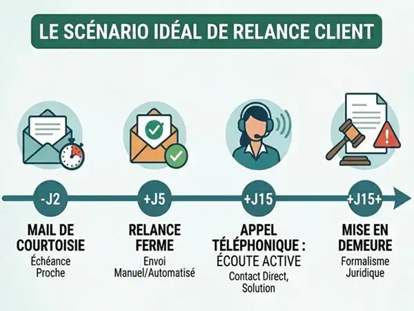 Planning relance client par une assistante indépendante dans le 47