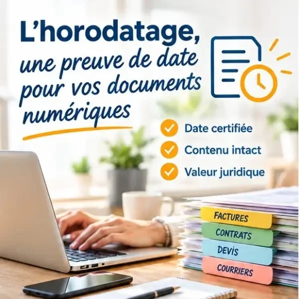 Horodatage des documents numériques : date certifiée, contenu intact et valeur juridique garantie