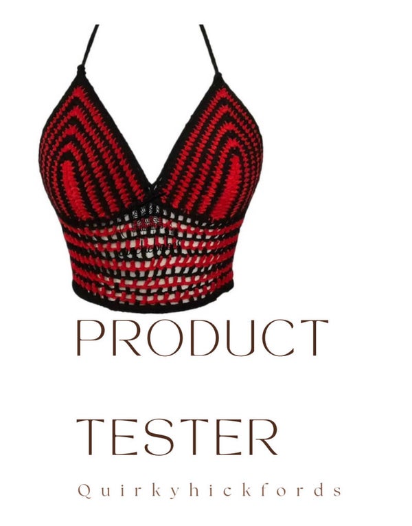 Crop top product tester