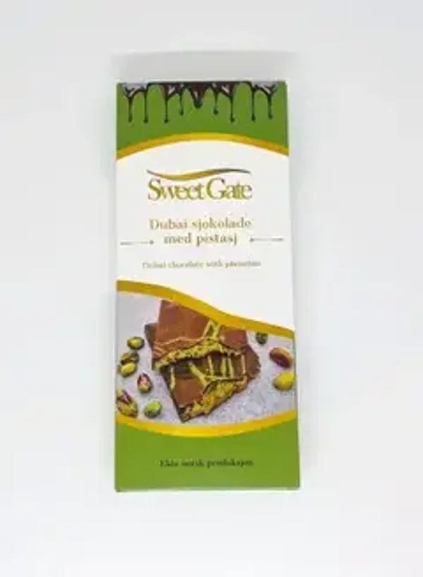 Dubai sjokoladeplate med pistasj 80g