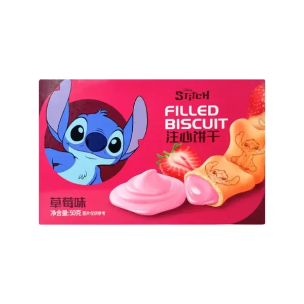 DISNEY STITCH FILLED BISCUIT STRAWBERRY FLAVOUR