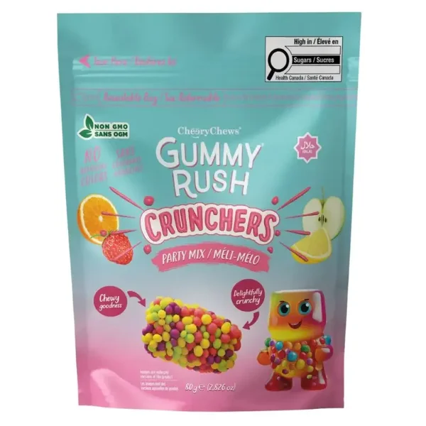 GUMMY RUSH CRUNCHERS PARTY MIX POUCH