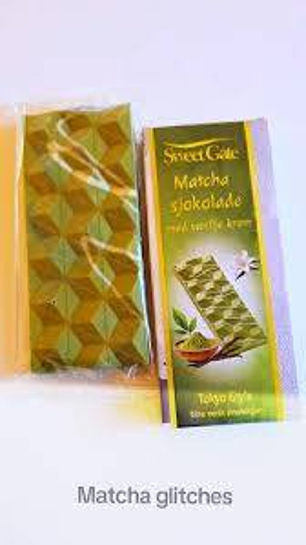 Matcha dubai sjokolade med Vaniljekrem 80 Gram