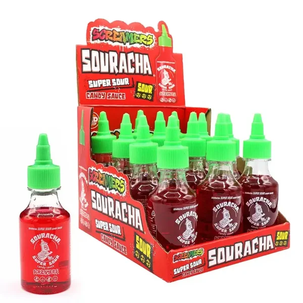 ZED CANDY SCREAMERS SOURACHA SUPER SOUR CANDY SAUCE VEGAN