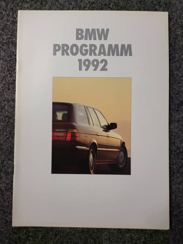 Originalprospekt "BMW Programm 1992"