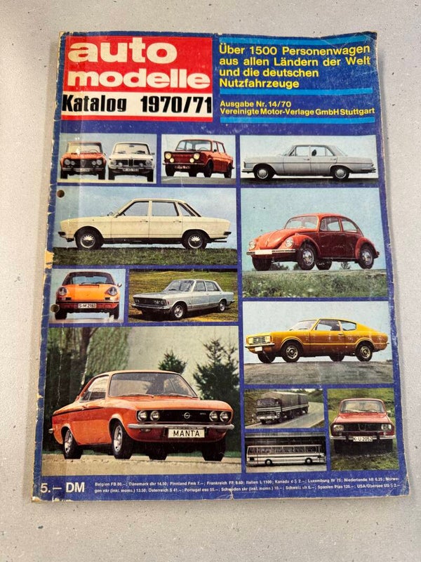 Auto Modelle Katalog 1970/1971
