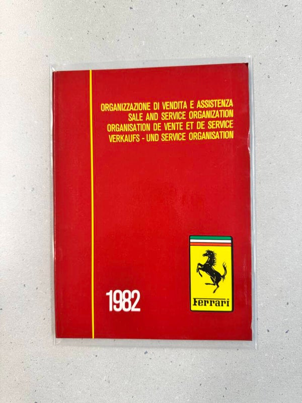 Ferrari Verkaufs- und Service Organisation 1982