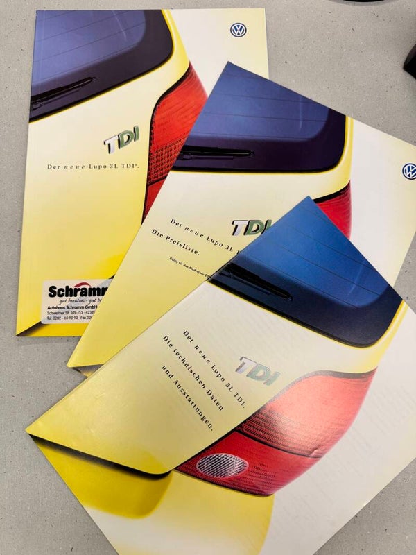Der Neue Lupo 3L TDI Ausgabe 06/1999 Original Prospekt