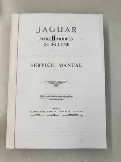 Jaguar Mark II Models Service Manual 2,4/3,4 Litre