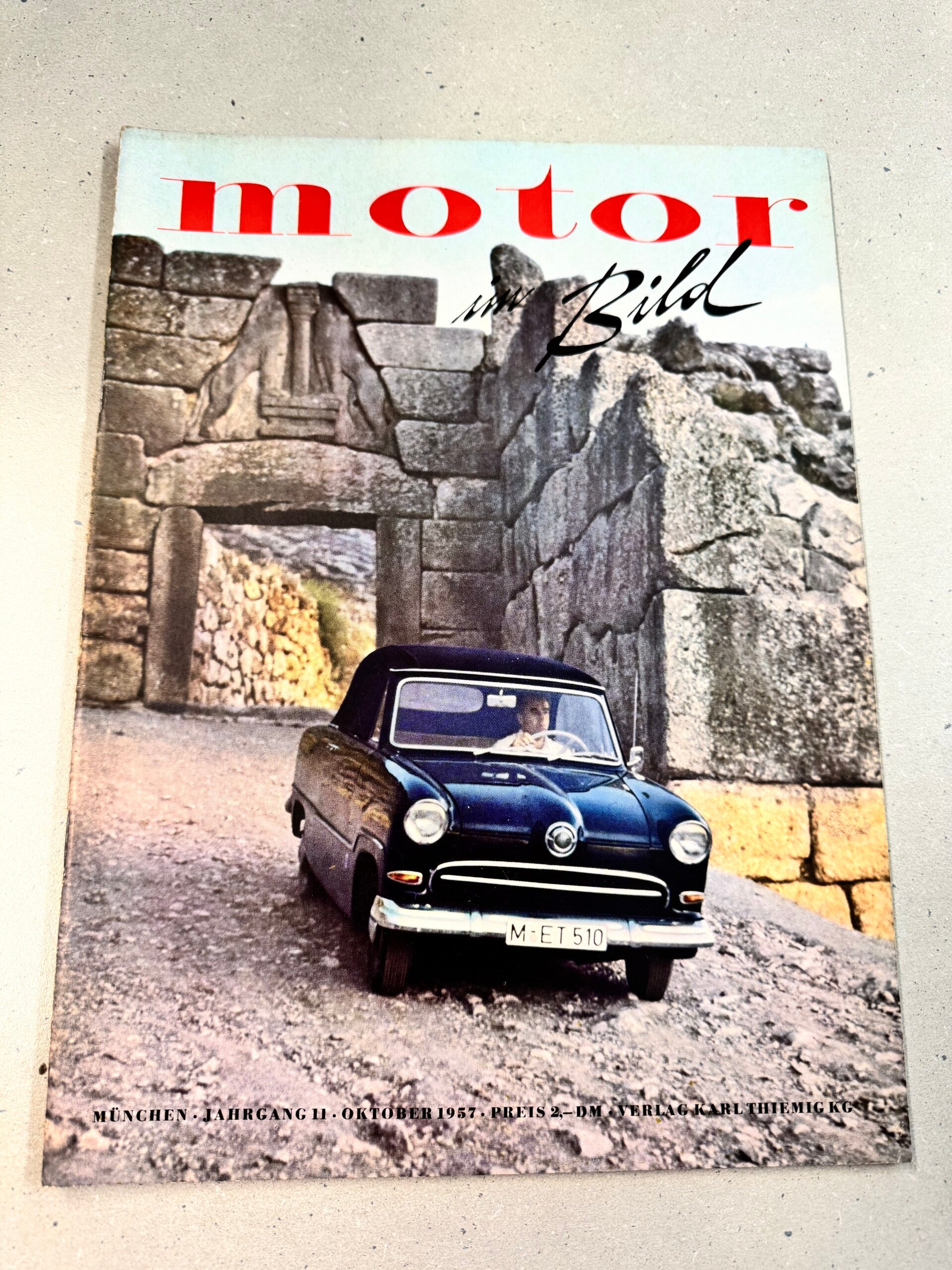 "Motor im Bild" 1957 Oktober Ausgabe