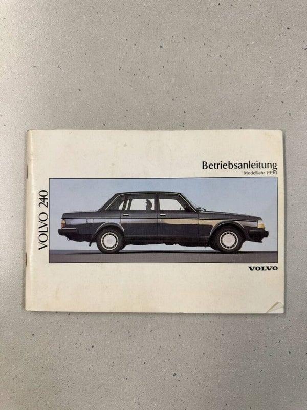 Volvo 240 Betriebsanleitung Modelljahr 1990
