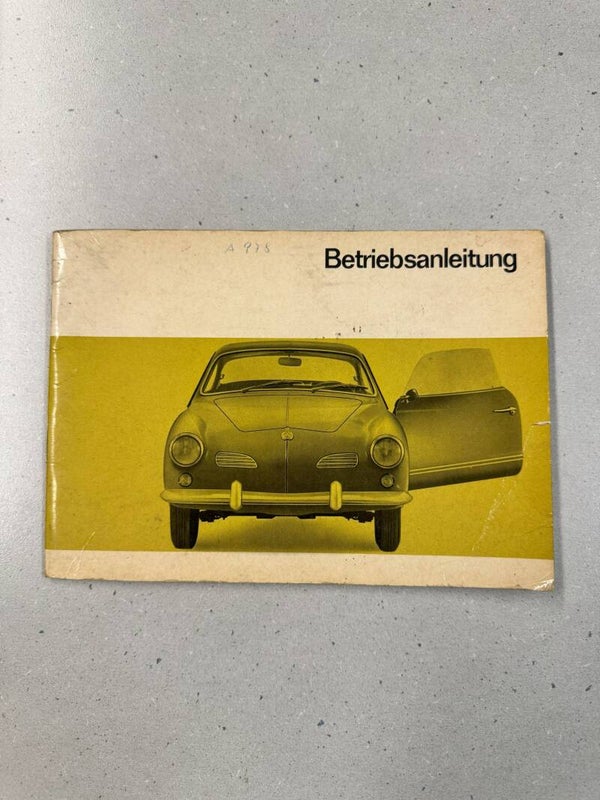 Volkswagen Betriebsanleitung und Wartungskarte VW 1500 Karmann-Ghia