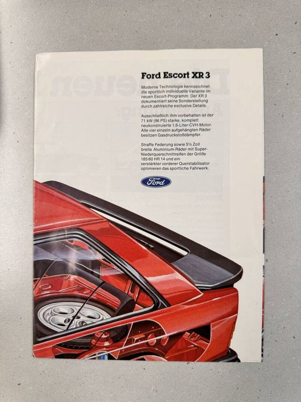 Ford Escort XR 3 Prospekt
