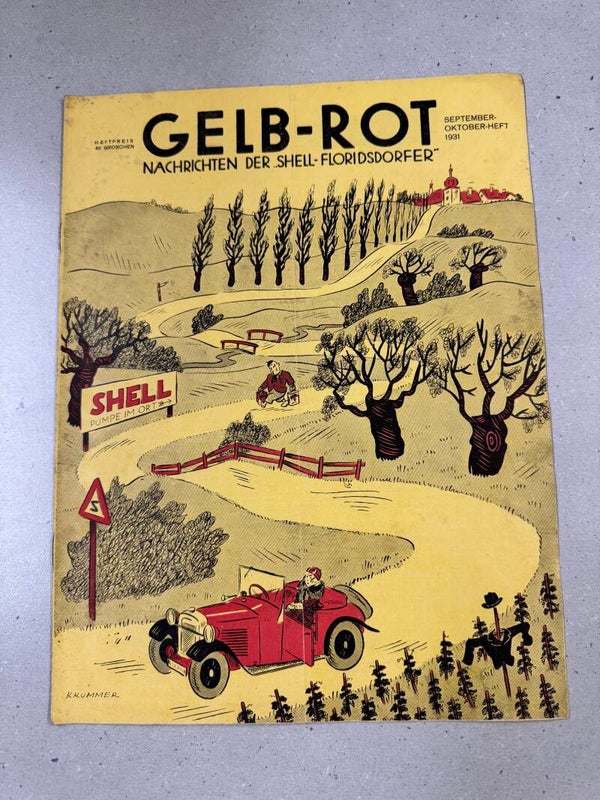 Gelb Rot Nachrichten der Shell-Floridsdorfer September Oktober Heft 1931