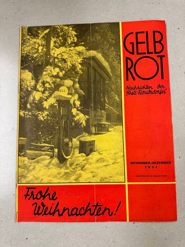 Gelb Rot Nachrichten der Shell-Floridsdorfer Nov-Dezember Heft 1931