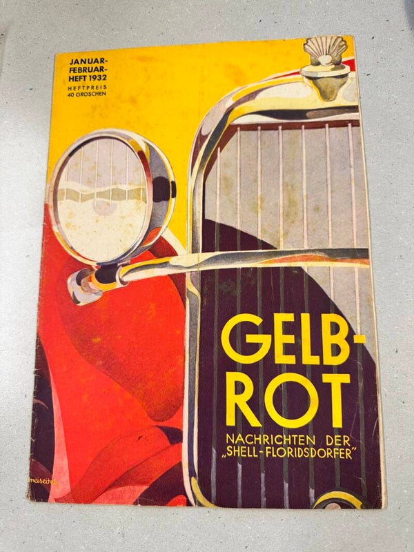 Gelb Rot Nachrichten der Shell-Floridsdorfer Jan-Februar Heft 1932