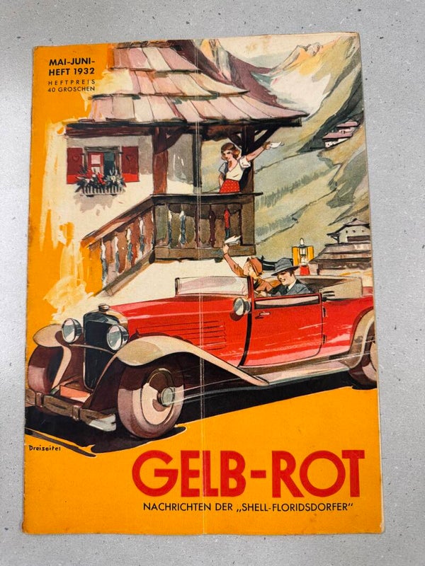 Gelb Rot Nachrichten der Shell-Floridsdorfer Mai-Juni Heft 1932