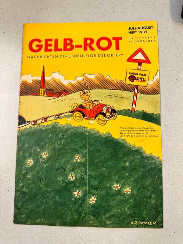 Gelb Rot Nachrichten der Shell-Floridsdorfer Juli-Aug Heft 1932