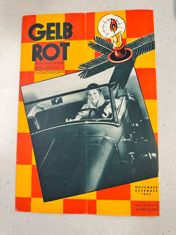 Gelb Rot Nachrichten der Shell-Floridsdorfer Nov-Dezember Heft 1932