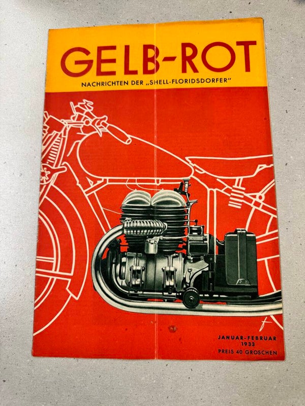 Gelb Rot Nachrichten der Shell-Floridsdorfer Jan-Februar Heft 1933