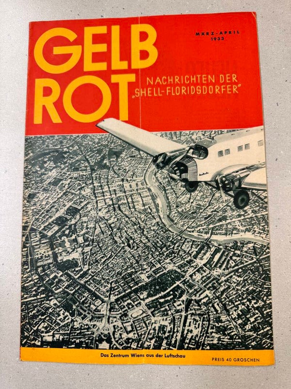 Gelb Rot Nachrichten der Shell-Floridsdorfer März-April Heft 1933