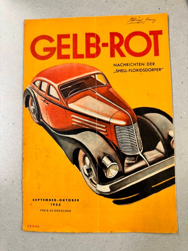 Gelb Rot Nachrichten der Shell-Floridsdorfer September-Okt Heft 1933