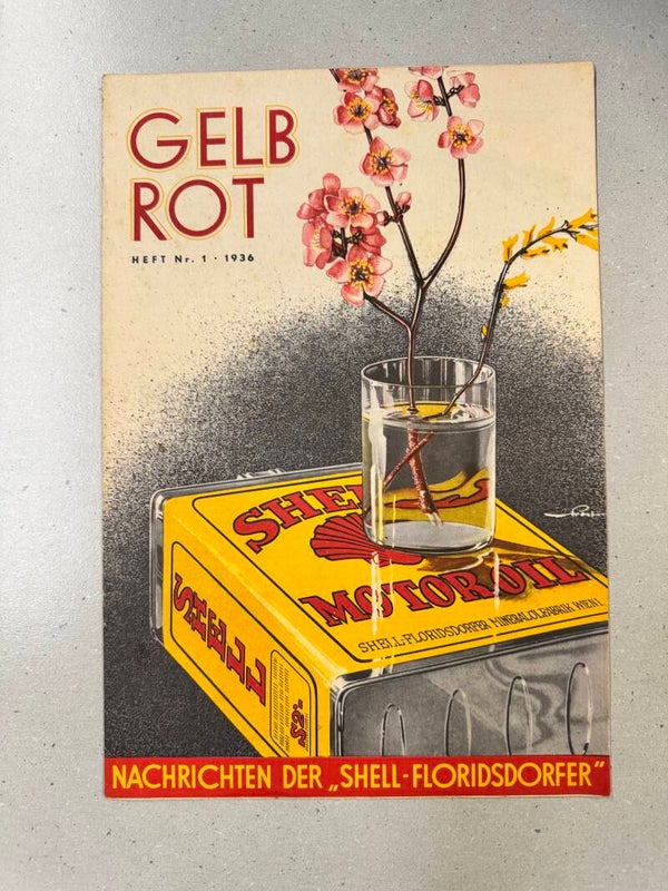 Gelb Rot-Nachrichten der Shell-Floridsdorfer Heft Nr. 1  1936