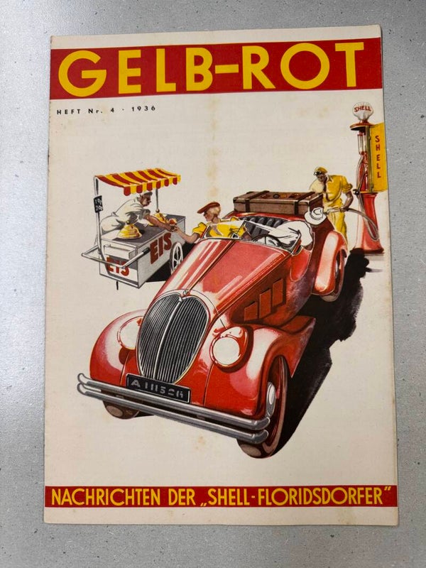 Gelb Rot-Nachrichten der Shell-Floridsdorfer Heft Nr. 4 1936