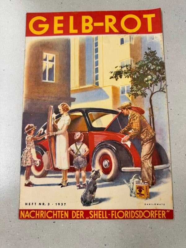 Gelb Rot-Nachrichten der Shell-Floridsdorfer Heft Nr. 3 1937