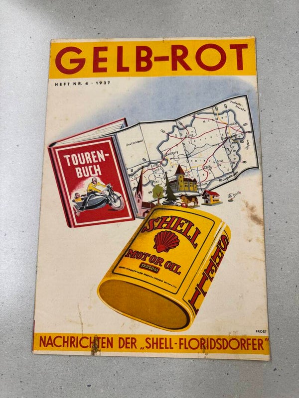 Gelb Rot-Nachrichten der Shell-Floridsdorfer Heft Nr. 4 1937