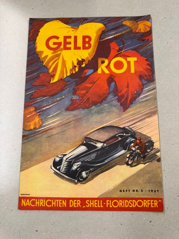 Gelb Rot-Nachrichten der Shell-Floridsdorfer Heft Nr. 5 1937