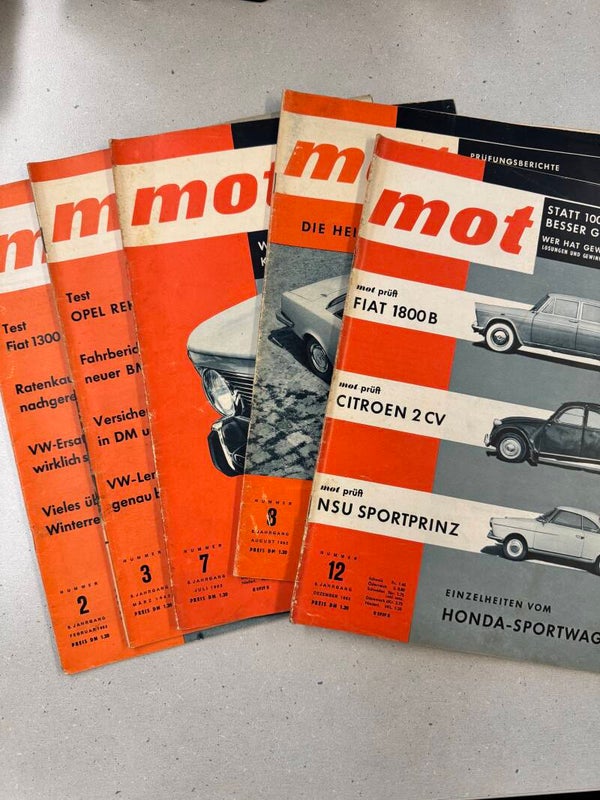MOT Heft 02/03/07/08/12 Jahr 1962
