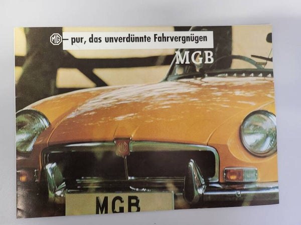 Originalprospekt "MG - pur, das unverdünnte Fahrvergnügen MGB"