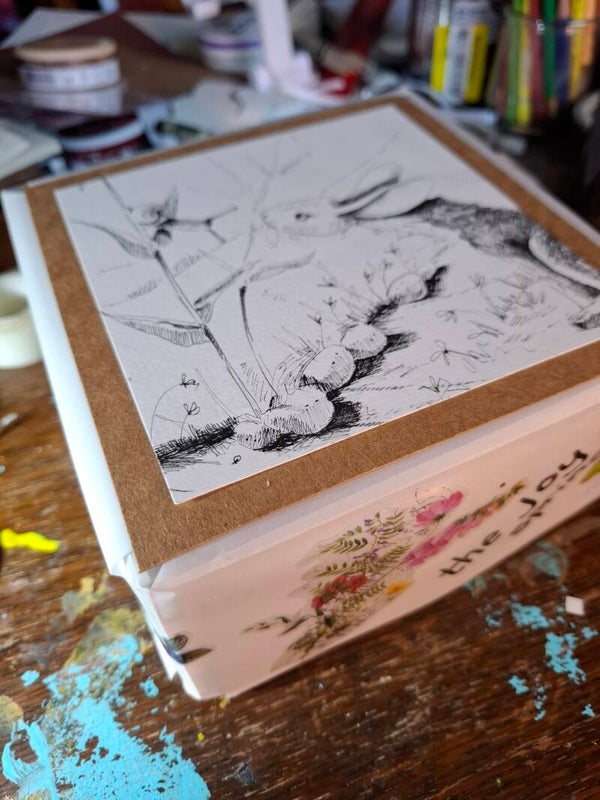 A Set of Nature Inspired Hand Painted Cards in A Handmade Box