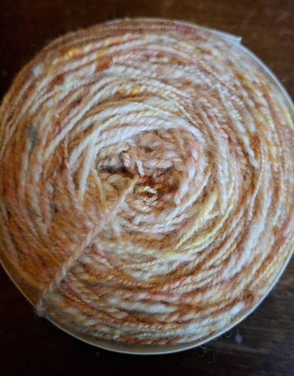 Nobbles & Slubs Handspun Yarn. Little Fluffy  Clouds. Double Knit. 255mtrs