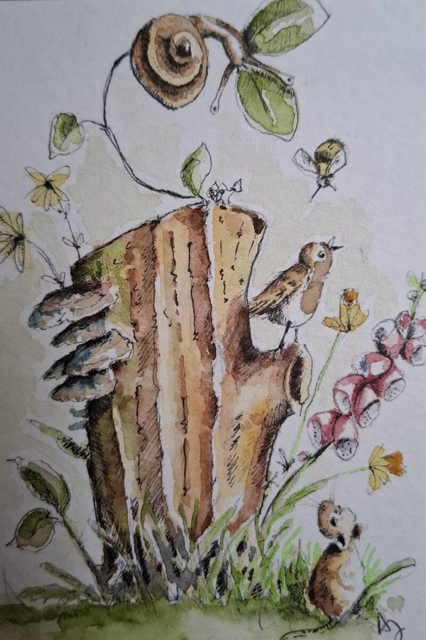 i am nature. Original Artwork. A4