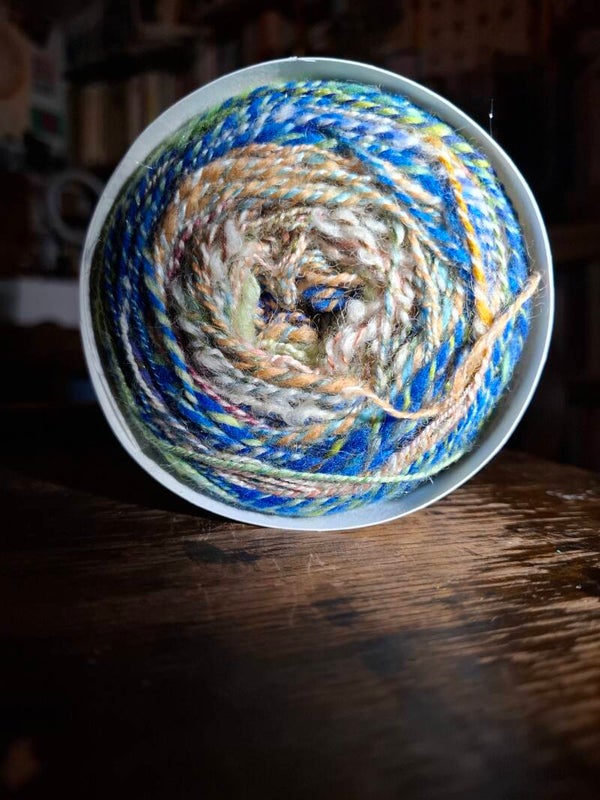 Nobbles & Slubs Handspun Yarn. Mother-Of-Pearl. Double Knit. 200mtrs