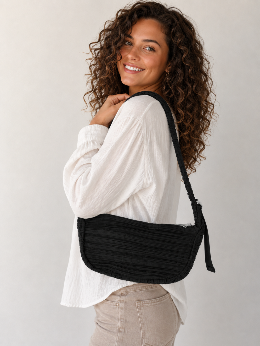 Luna Shoulder Bag Zwart