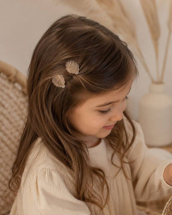 Pearl Shell Haarclip – Beige (Set van 2)
