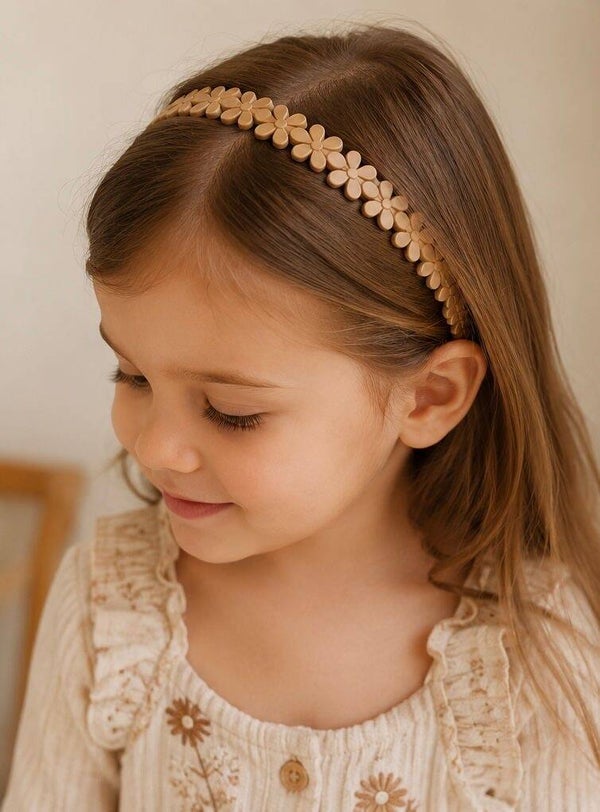 Daisy Bloom Haarband Beige