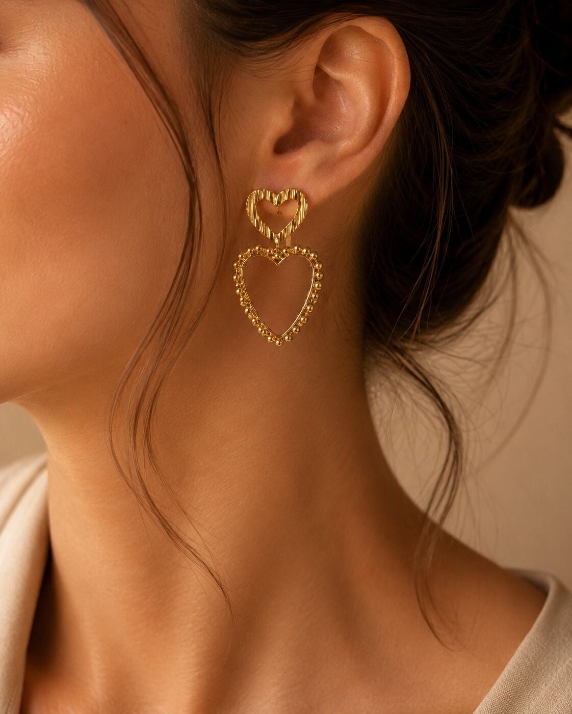 Amélie Heart Oorbellen – Goud