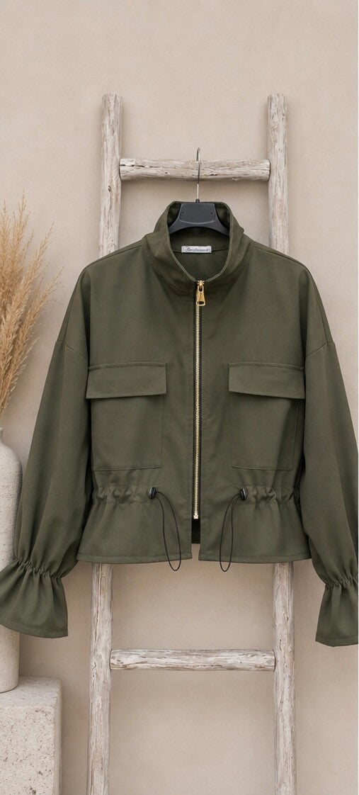 Groene utility jacket