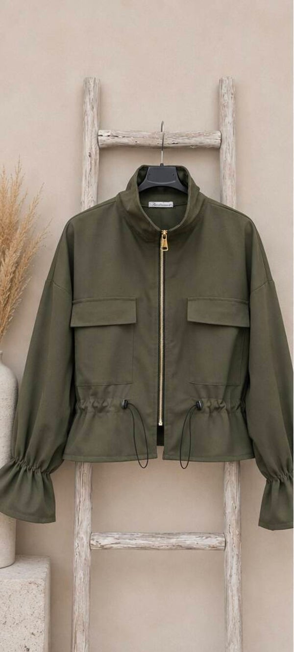 Groene utility jacket