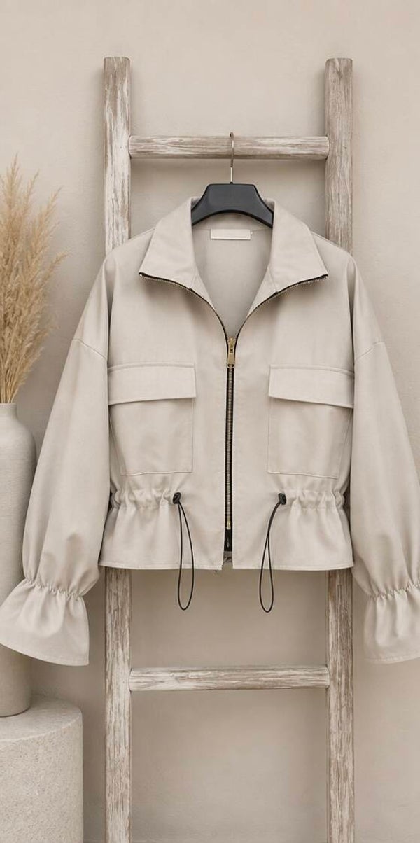 Beige utility jacket